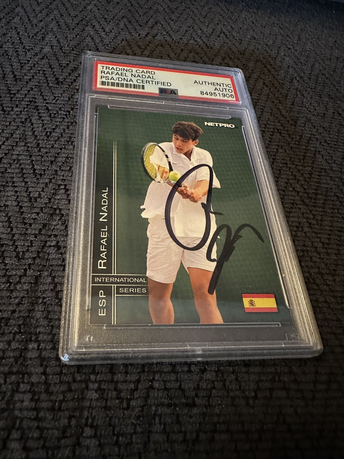 Rafael Rafa Nadal Signed 2003 NetPro RC #77 Card PSA /DNA Slab COA Rookie
