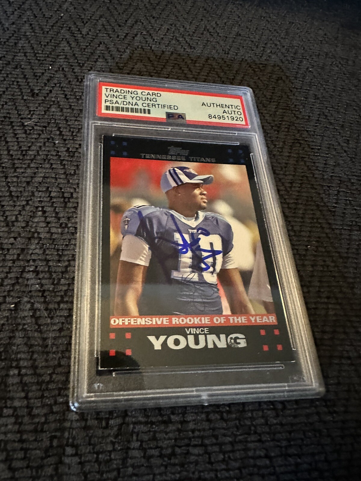 Vince Young Signed 2007 Topps #426 Card PSA /DNA Slab COA
