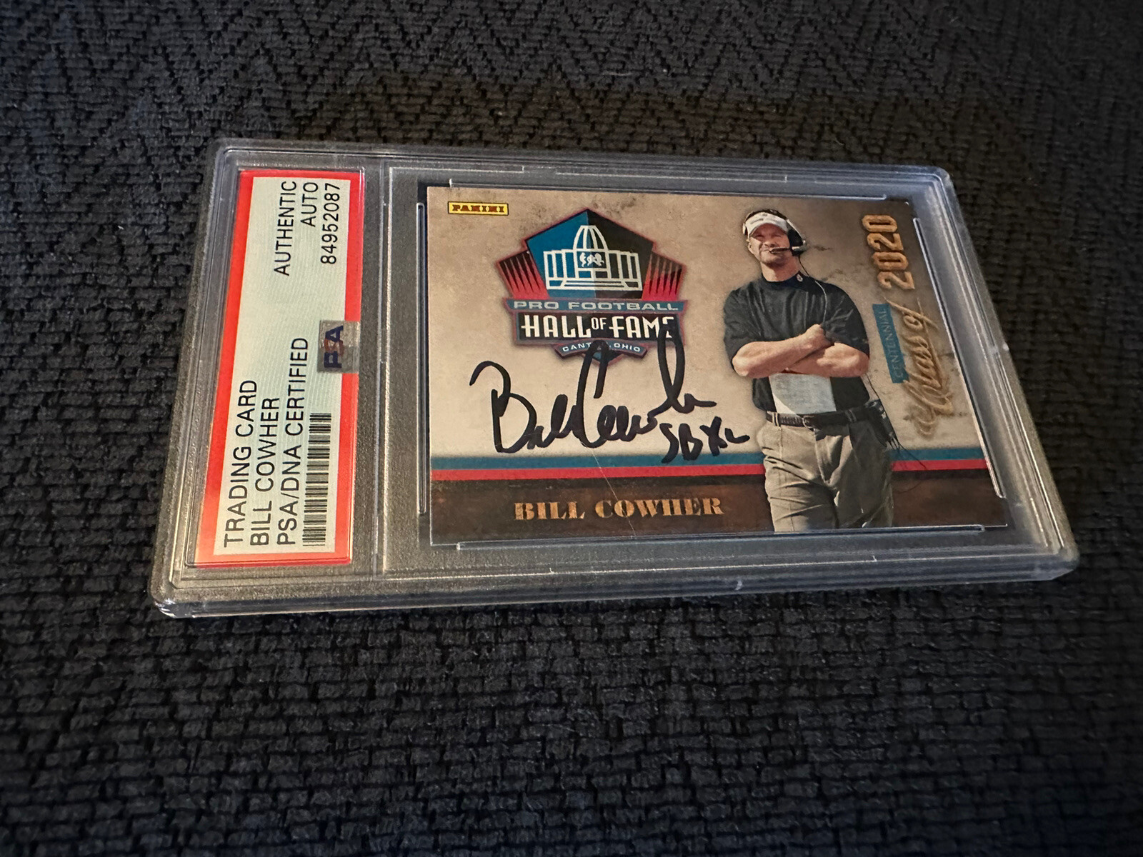 Bill Cowher Signed 2020 Panini Hall Of Fame #6 Card PSA /DNA Slab COA
