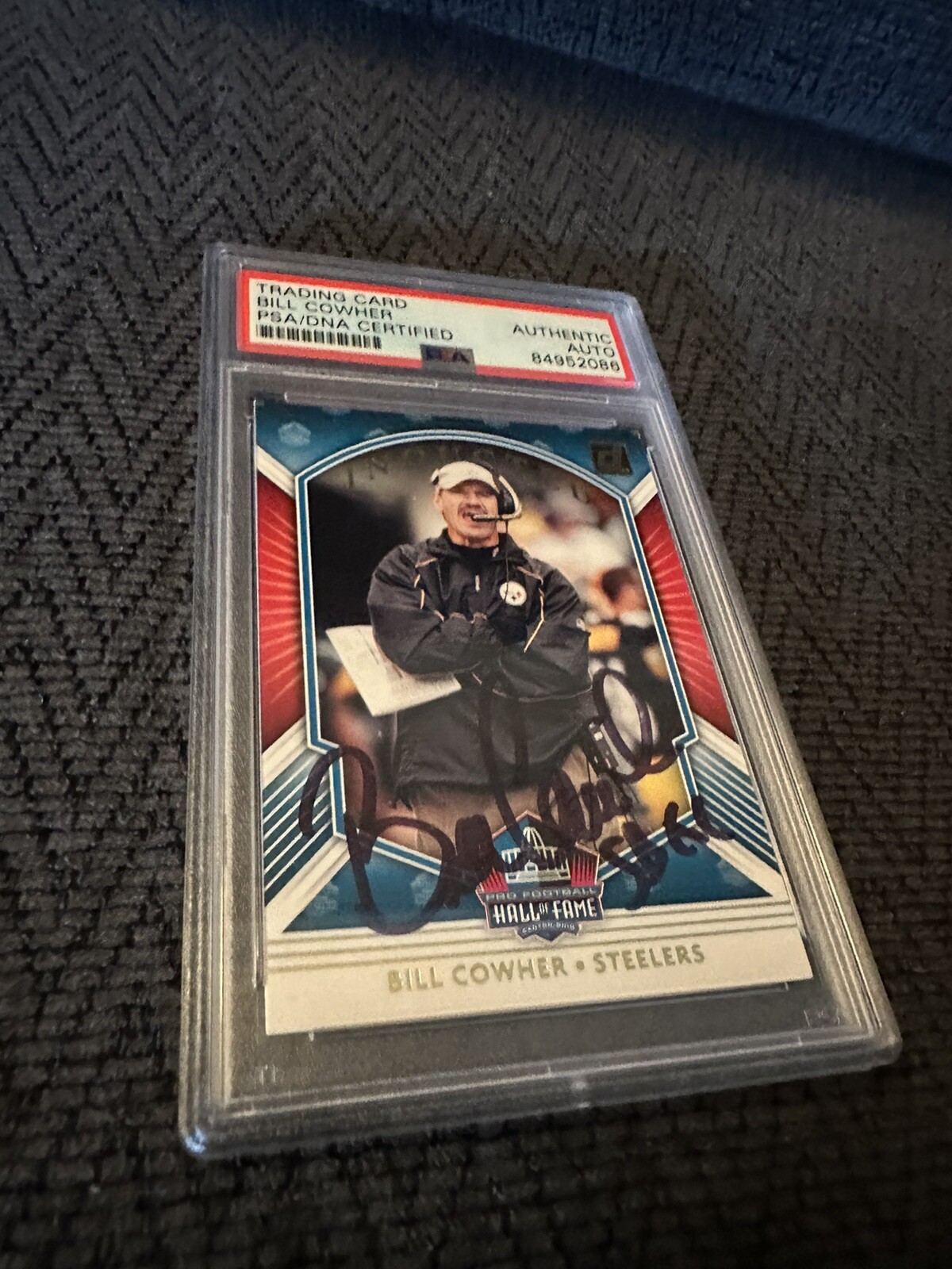 Bill Cowher Signed 2020 Donruss Hall Of Fame #1-BC Card PSA /DNA Slab COA
