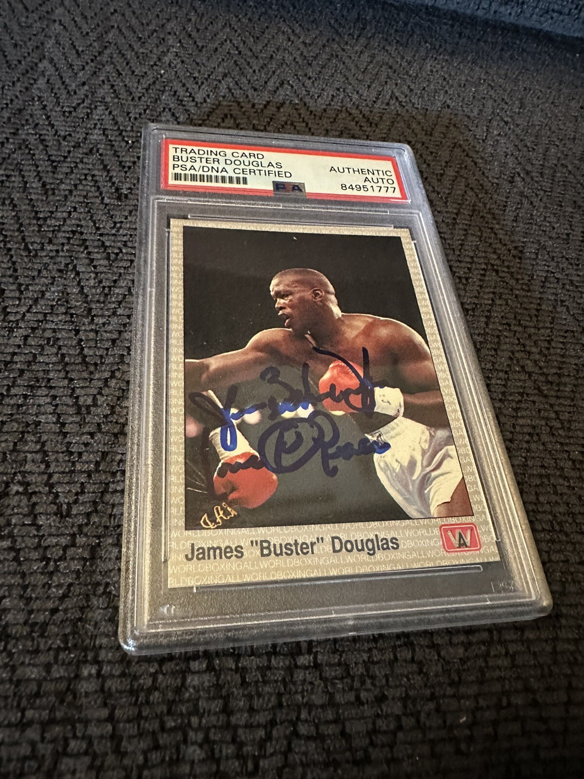 James Buster Douglas Signed 1991 AW Sport RC #13 Card PSA /DNA Slab COA Rookie
