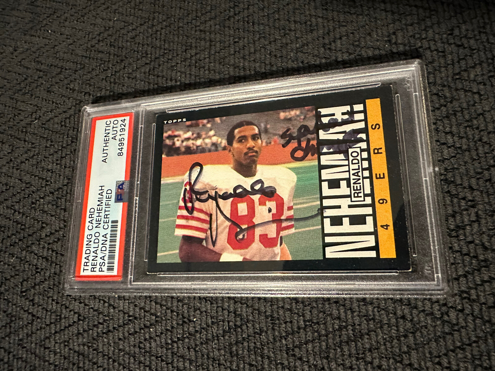 New ListingRenaldo Nehemiah Signed 1985 Topps #171 Card PSA /DNA Slab COA
