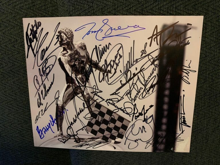 26 INDY 500 WINNERS SIGNED 8×10 INDIANAPOLIS AJ FOYT BOBBY AL UNSER JR ANDRETTI
 COLLECTIBLE MEMORABILIA