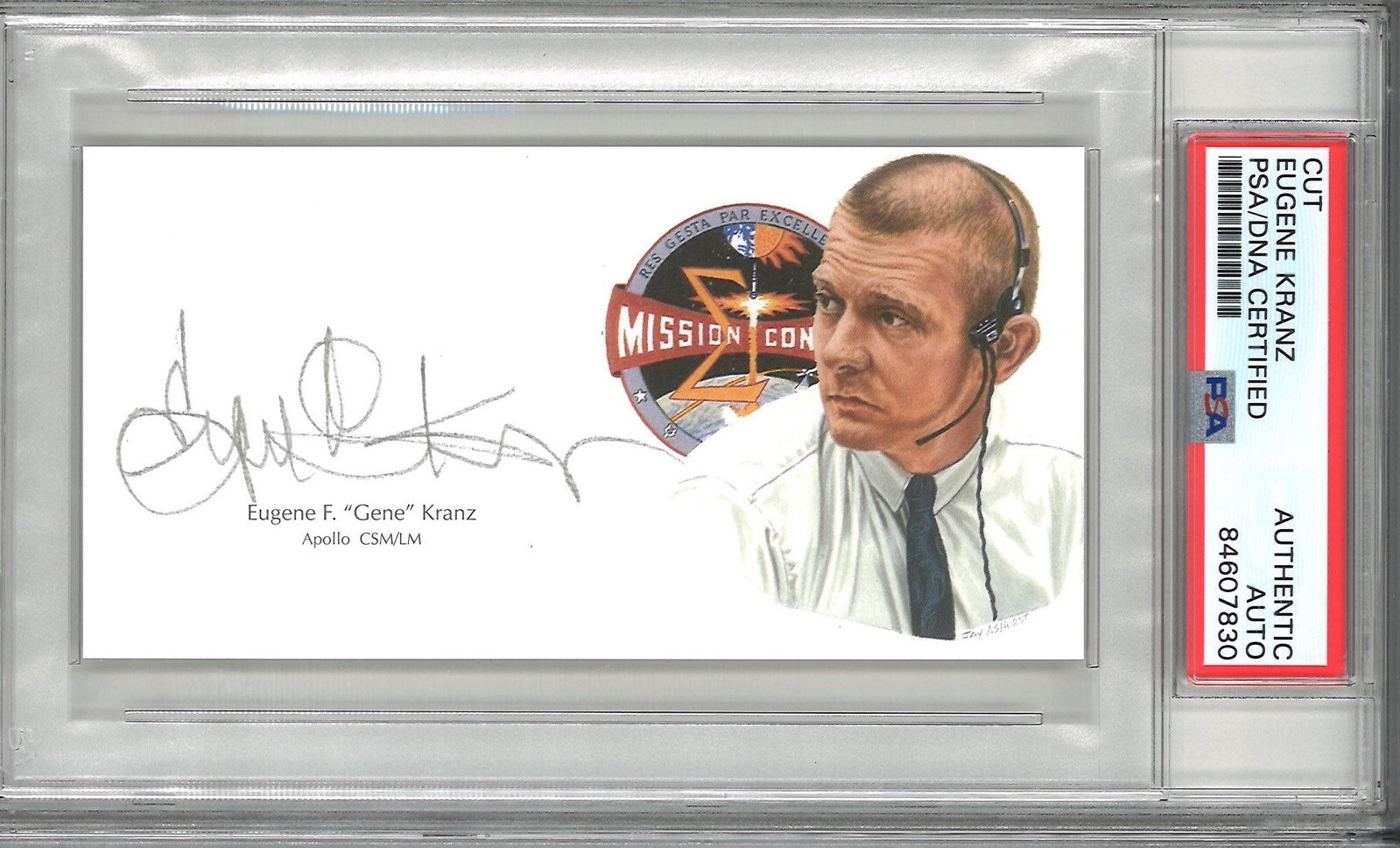 EUGENE KRANZ SIGNED CUT SIGNATURE PSA DNA 84607830 NASA APOLLO 13
