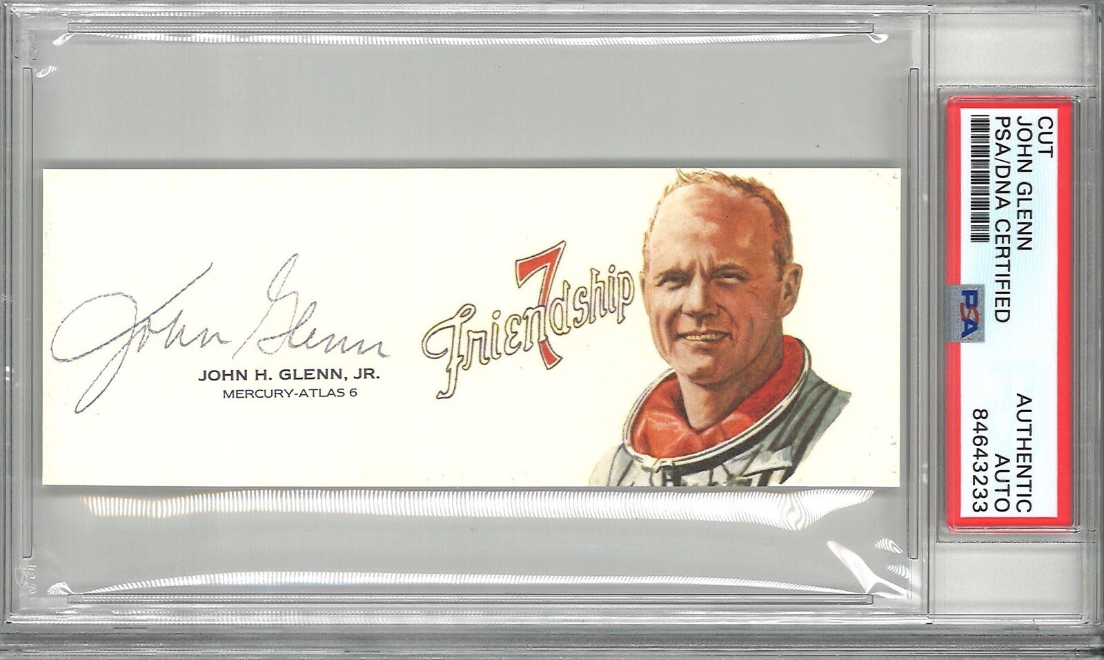 JOHN GLENN SIGNED CUT SIGNATURE PSA DNA 84643233 (D) MERCURY 7 ASTRONAUT
