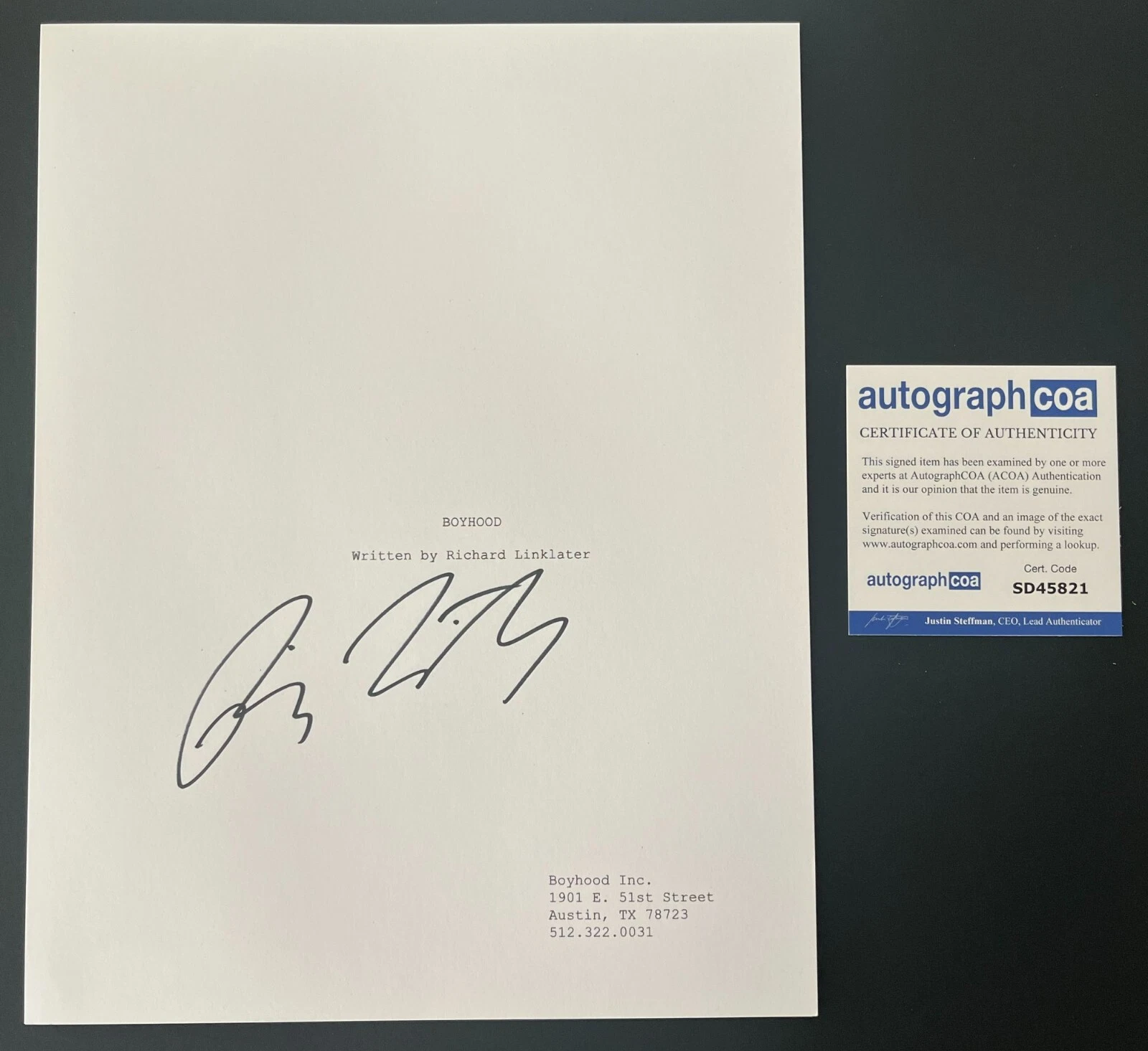 RICHARD LINKLATER SIGNED AUTOGRAPH BOYHOOD 182 PAGE SCRIPT w/EXACT PROOF

