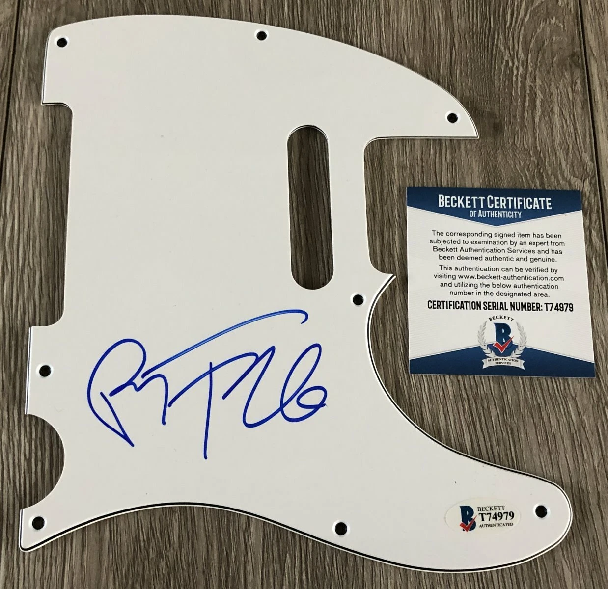 PERRY FARRELL SIGNED JANE'S ADDICTION GUITAR PICKGUARD w/PROOF & BECKETT BAS COA
