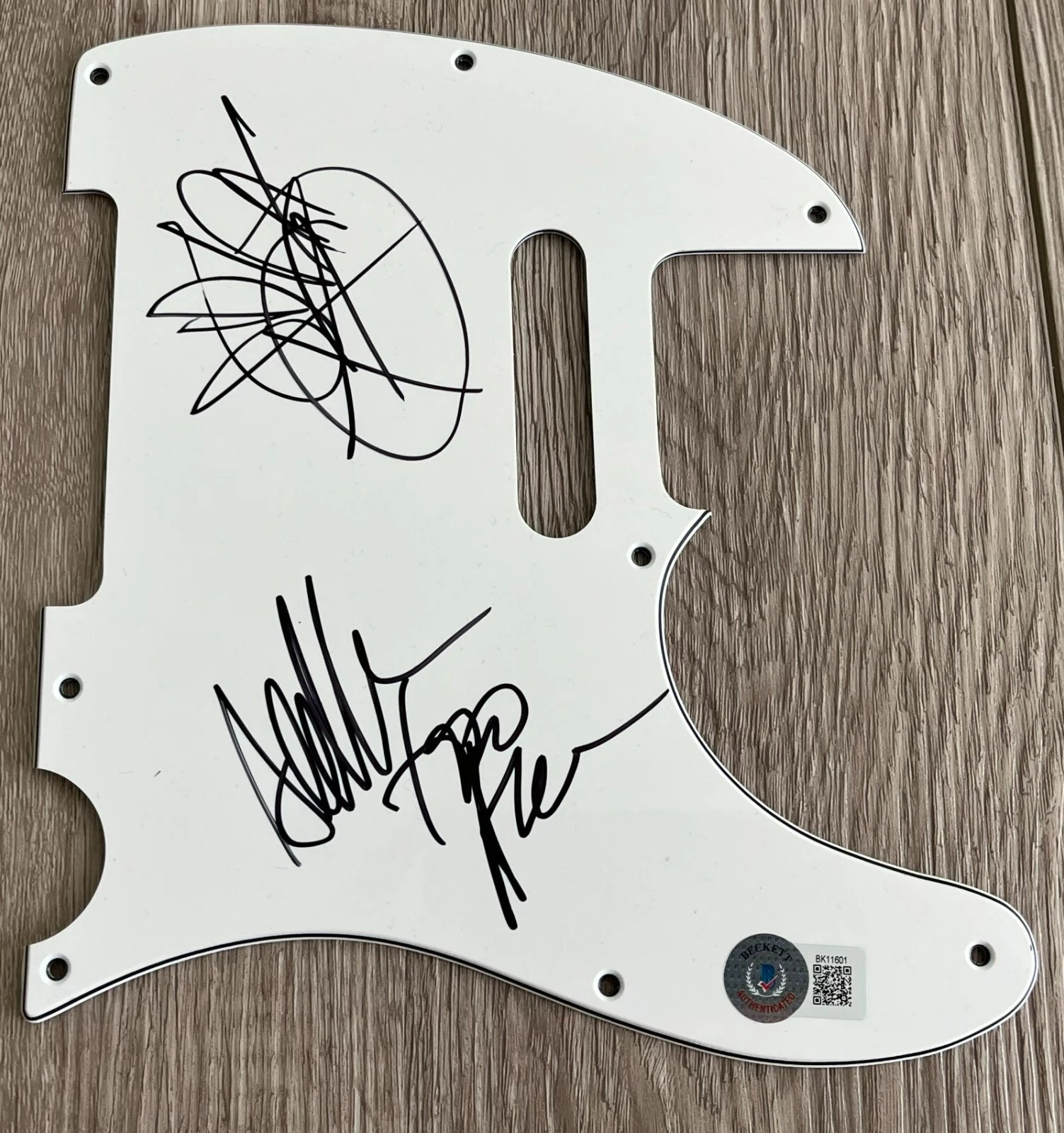 SLEIGH BELLS BAND SIGNED AUTOGRAPH TELECASTER GUITAR PICKGUARD w/EXACT PROOF
