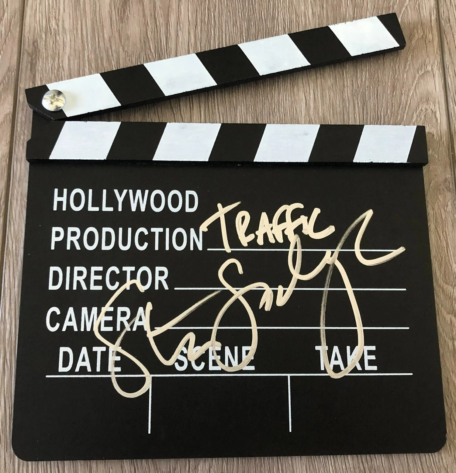 STEVEN SODERBERGH SIGNED TRAFFIC DIRECTOR'S CLAPBOARD w/EXACT PROOF BECKETT COA
