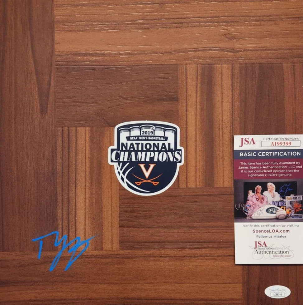Ty Jerome Signed Floorboard w/ JSA COA #AI99399 Virginia 2019 National Champions
