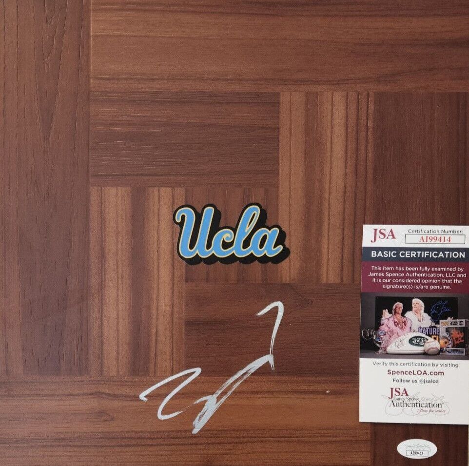 ZACH LAVINE. SIGNED FLOORBOARD W/ JSA COA #AI99414 UCLA BRUINS CHICAGO BULLS COLLECTIBLE MEMORABILIA