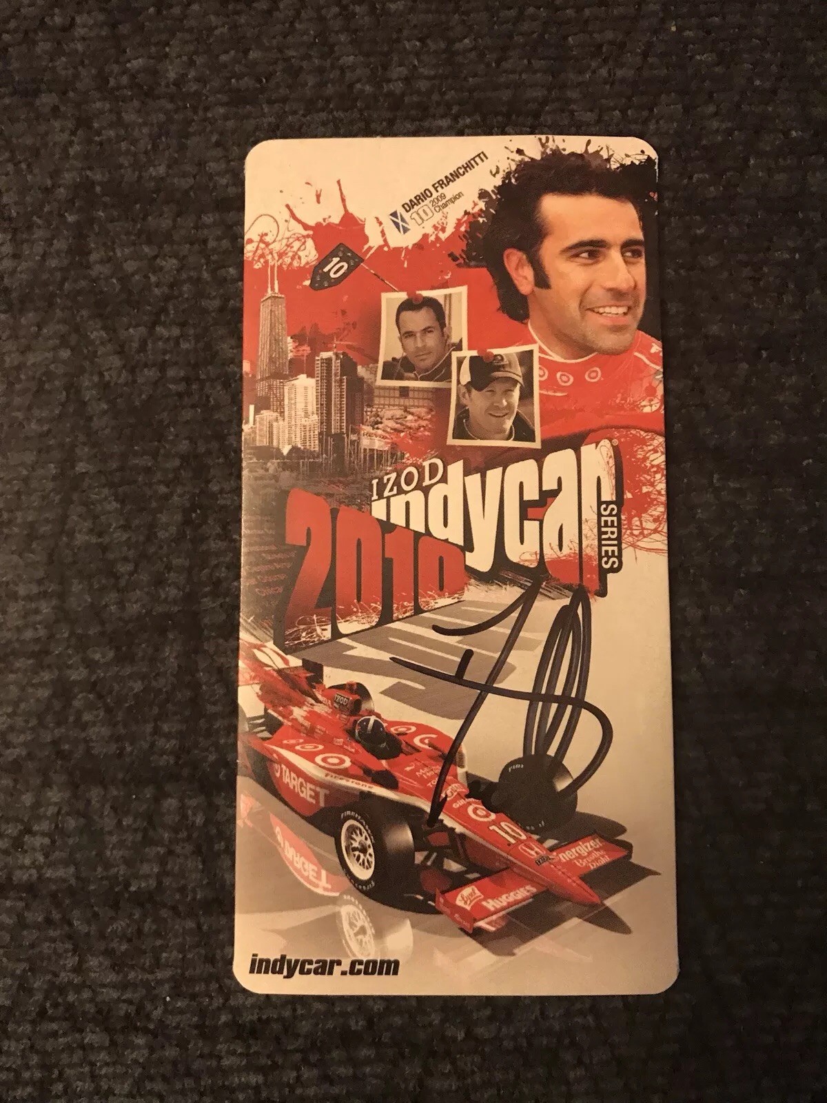 Dario Franchitti Signed Indy Car Handout Indianapolis 500
