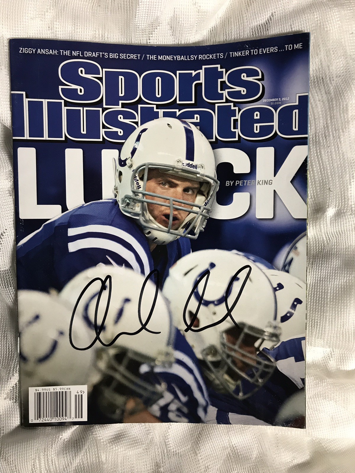 Andrew Luck signed Indianapolis Colts Sports Illustrated Autographed No Label
