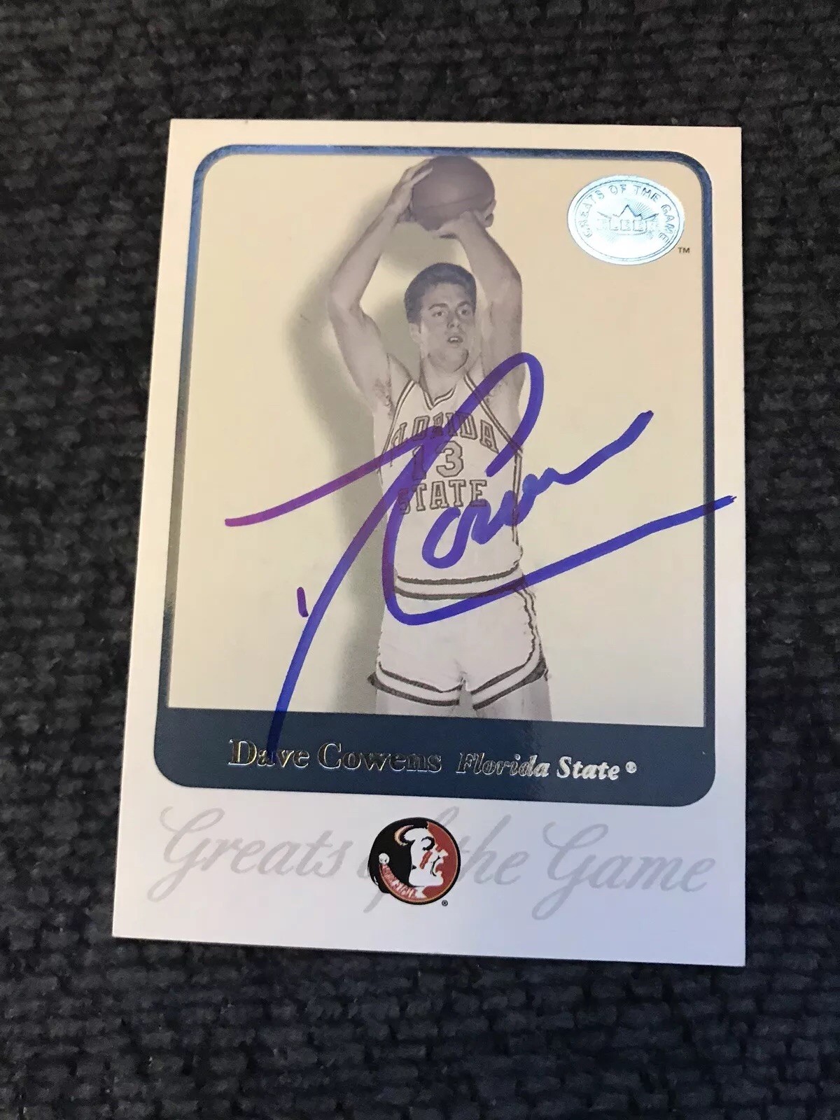 Signed Trading Card Dave Clowens Fleer Greats Of The Game
