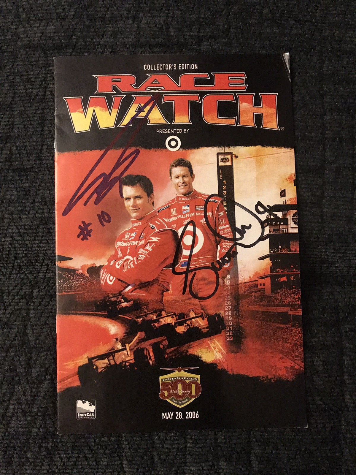 Dan Wheldon & Scott Dixon Signed Indy Car Handout Indianapolis 500 2006
