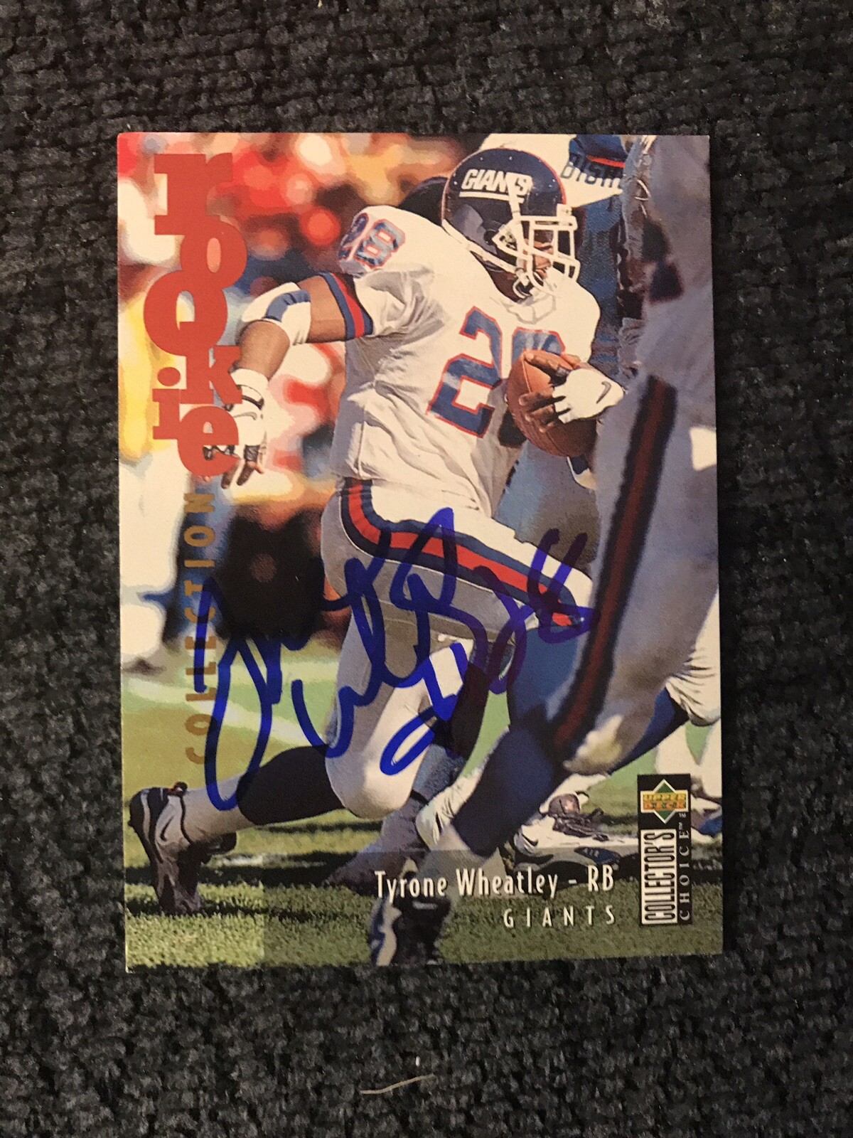 Tyrone Wheatley Signed Trading Card Autographed

