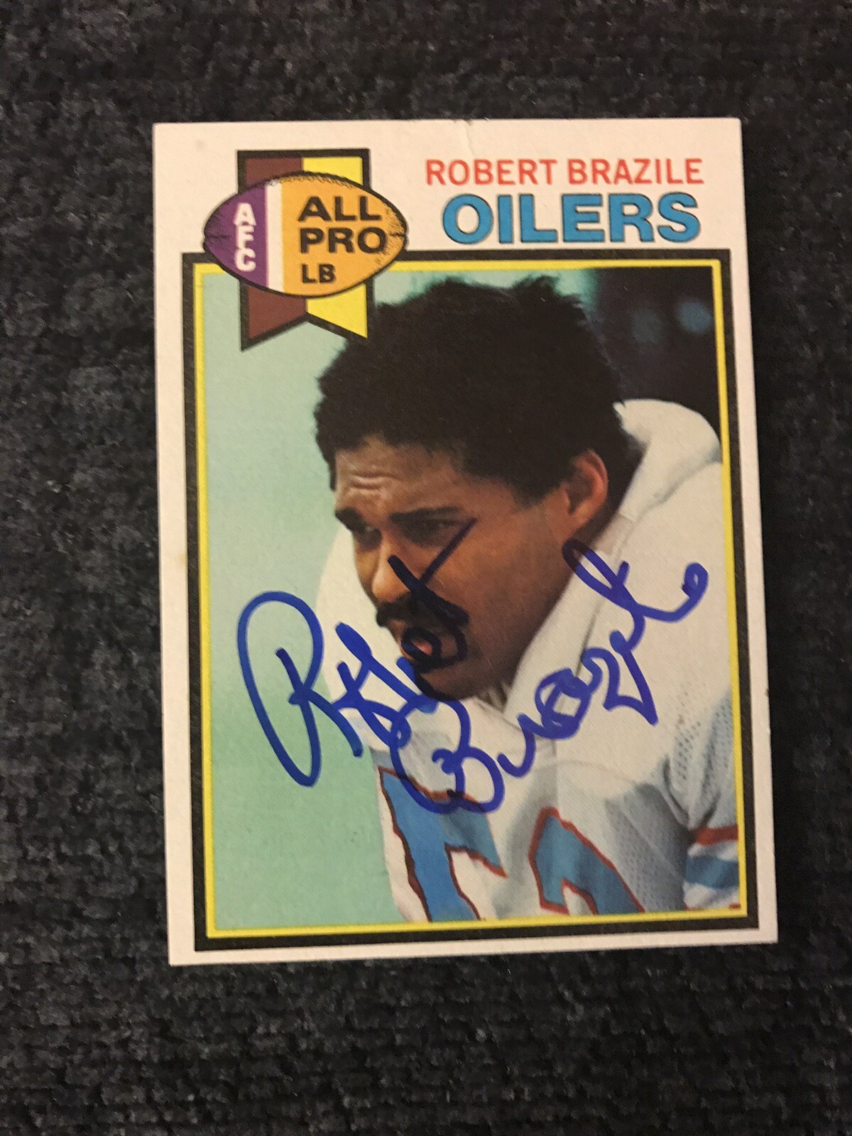 Robert Brazile Signed Trading Card Autographed Pro Football Hall Of Fame
