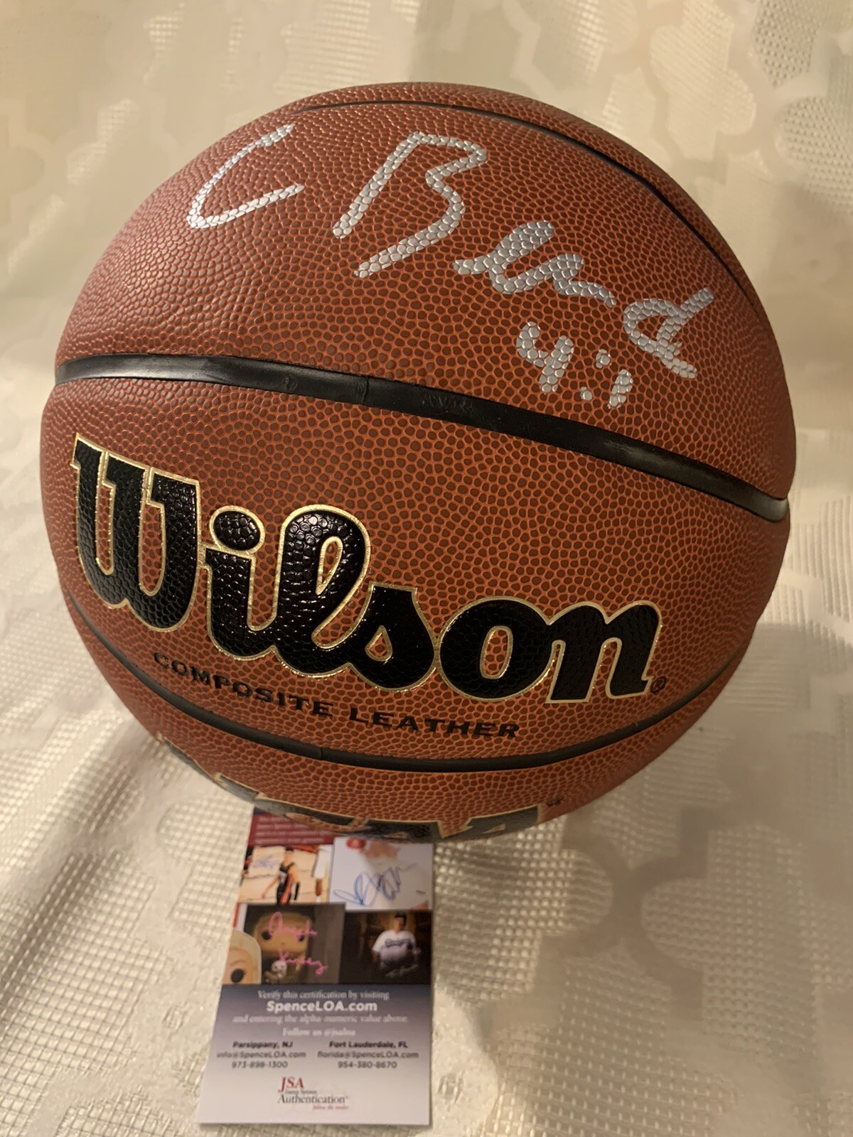 Chris Beard Signed NCAA Wilson Basketball Texas Longhorns JSA COA Authentication
