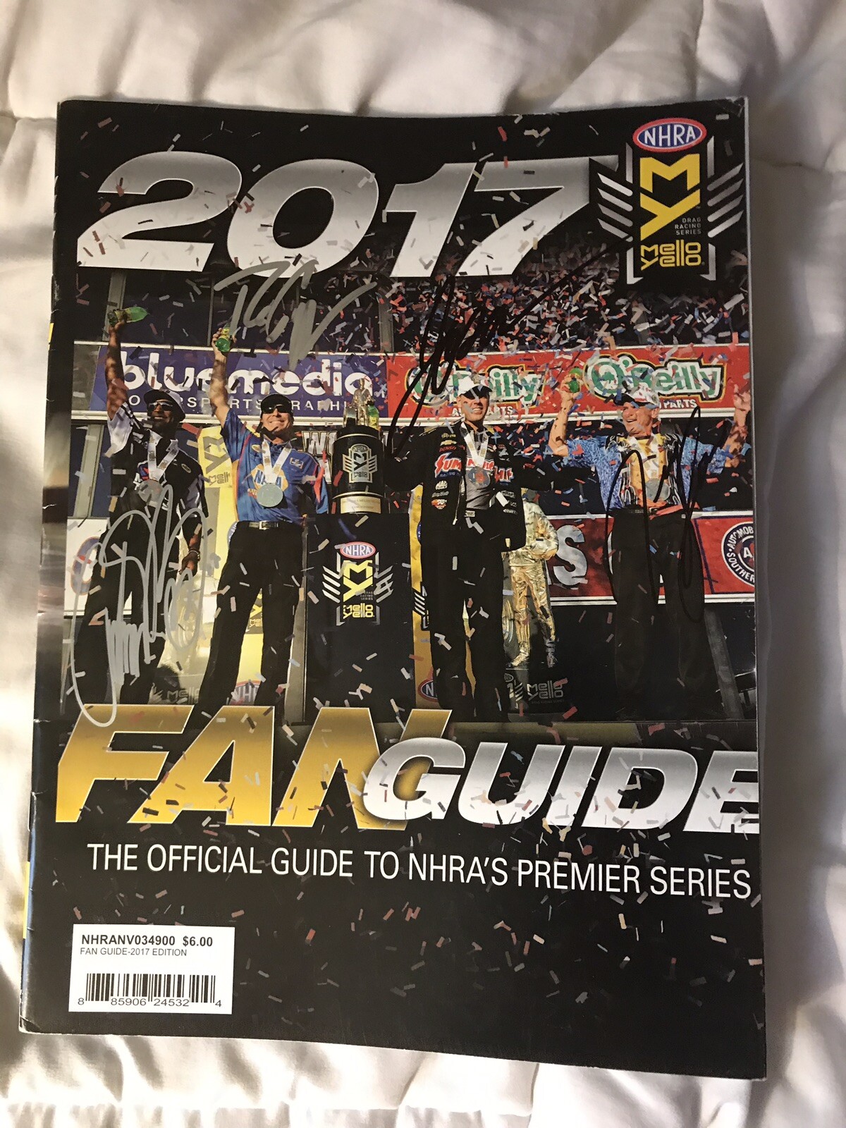 Antron Brown Ron Capps Jerry Savoie Jason Line Signed Magazine Nhra 2017
