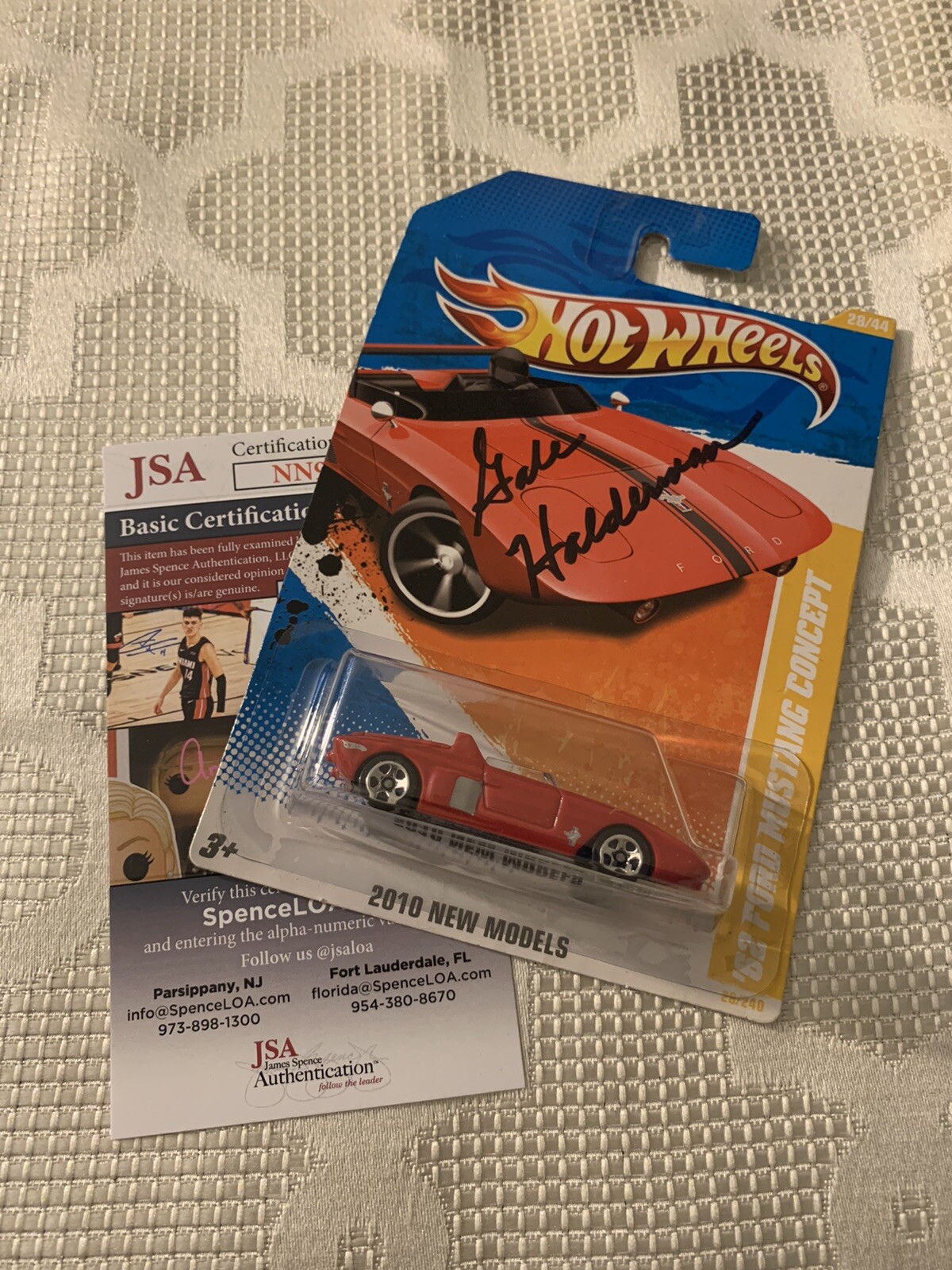 Gale Halderman Signed ‘10 Hot wheels 1962 Mustang Concept JSA Authentication COA

