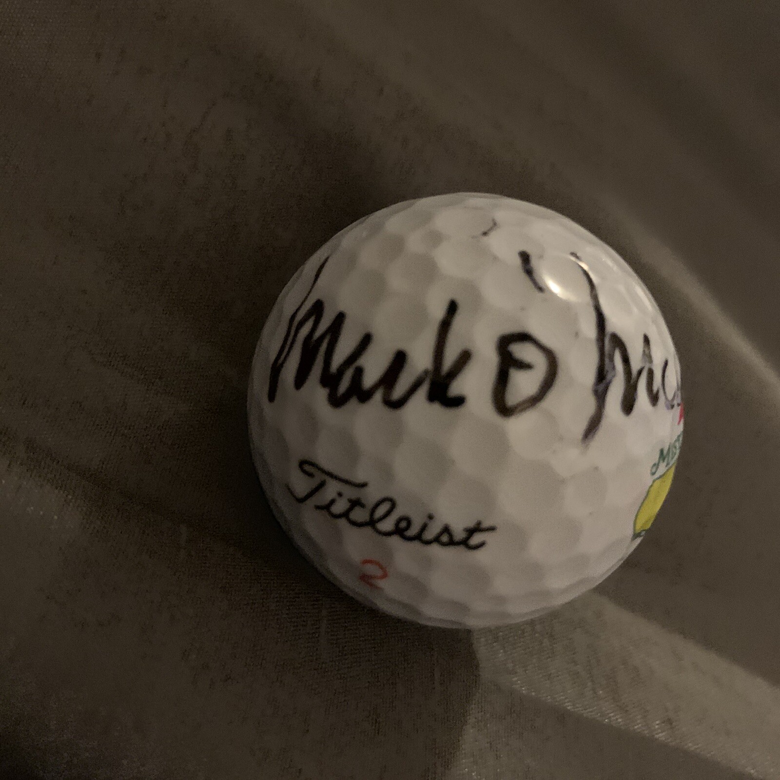 Mark O’Meara Signed Masters Golf Ball Pga Tour Autographed
