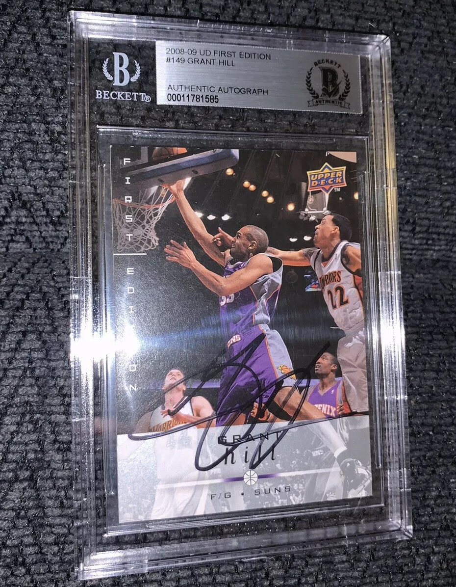 Grant Hill BAS Beckett Authenticated Card Signed UD First Ed 2008-2009 #149
