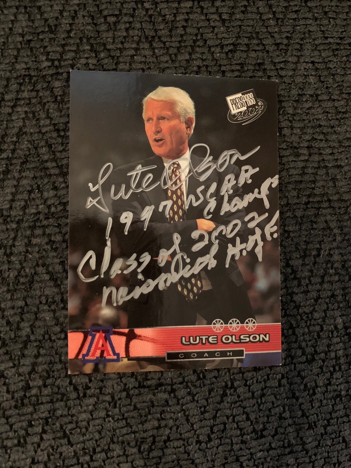 Lure Olson Signed Trading Card Autographed NCAA Basketball Coach
