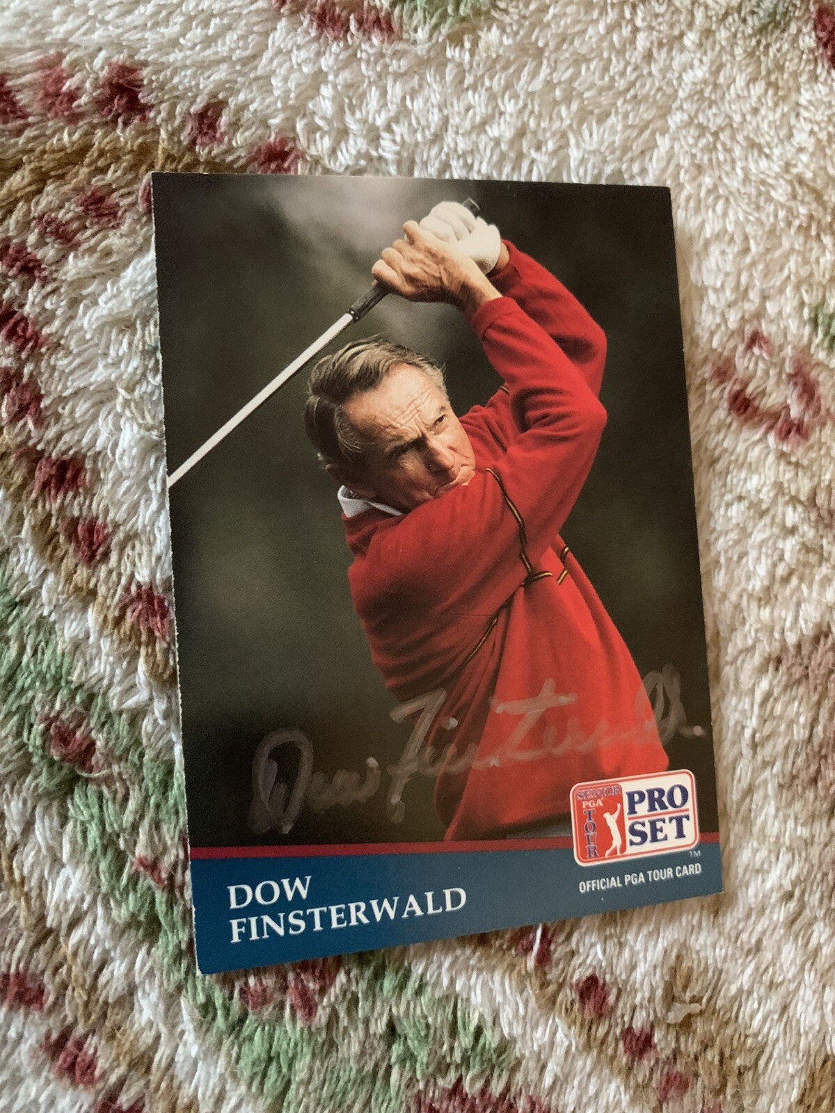 Dow Finsterwald Signed Pga Tour Golf Card Autographed Pro Set 1991
