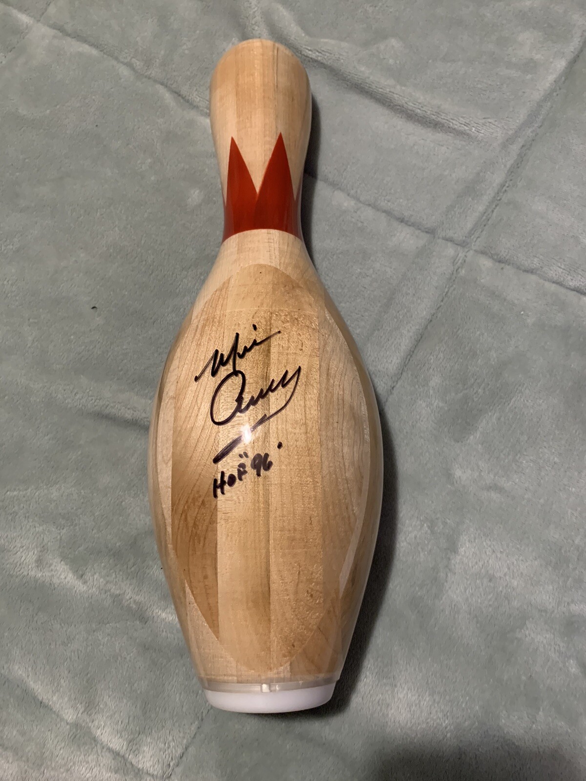 Mike Aulby Brunswick PBA Signed Unused Bowling Pin Autographed Unique
