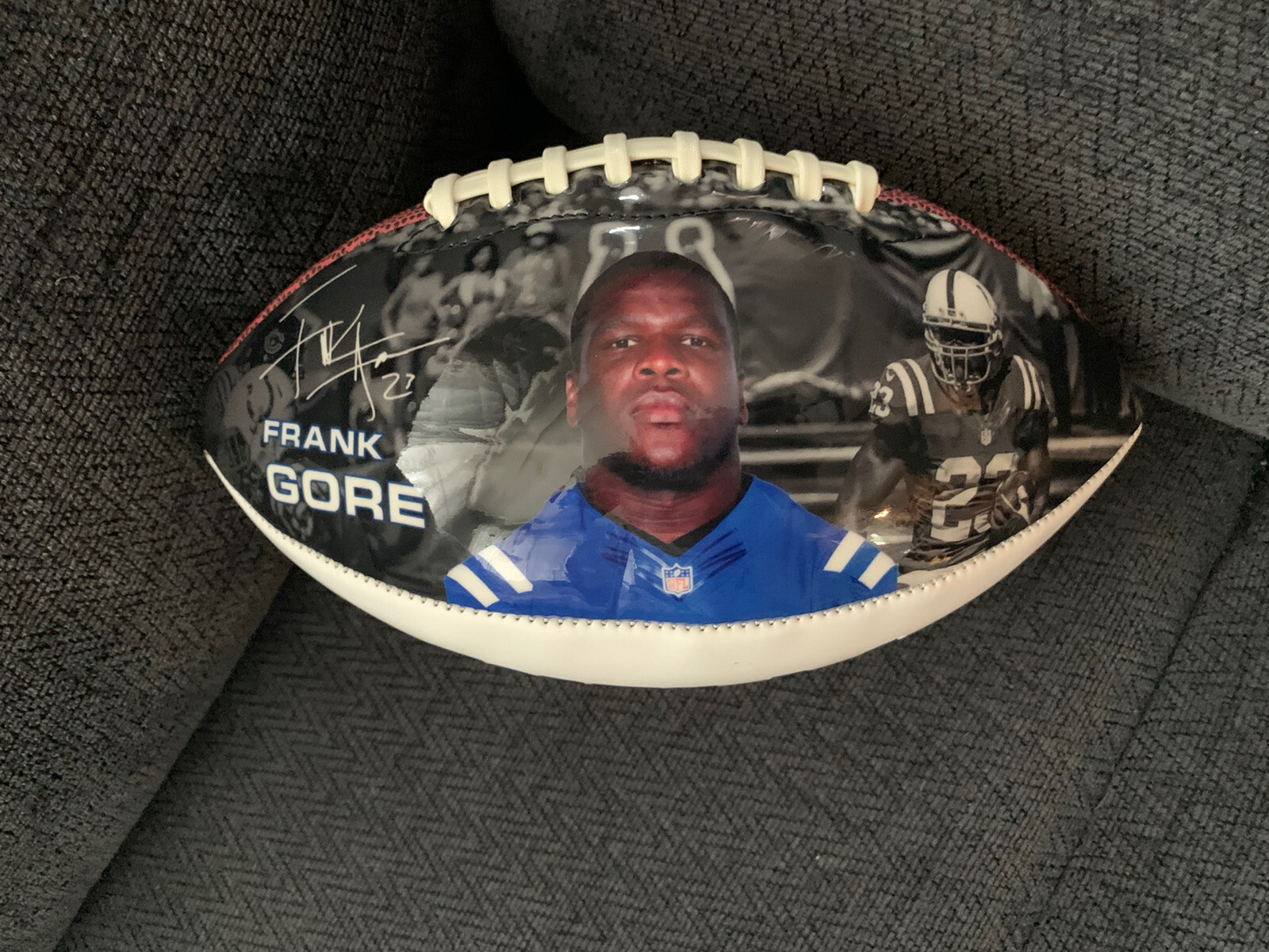 Frank Gore Nfl Football Foto Ball Indianapolis Colts Blood Drive
