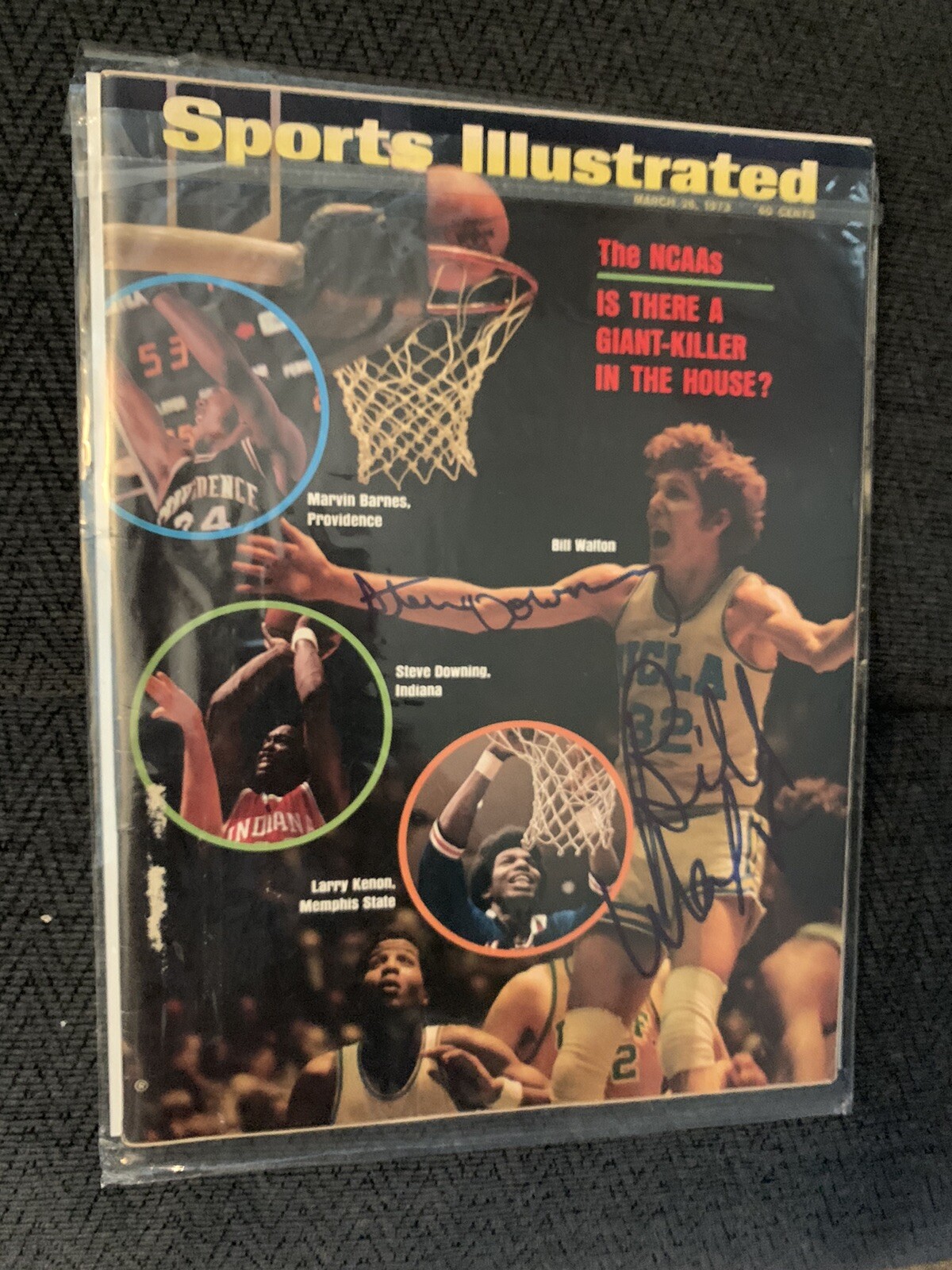 Bill Walton & Steve Downing Signed Sports Illustrated Magazine Autographed

