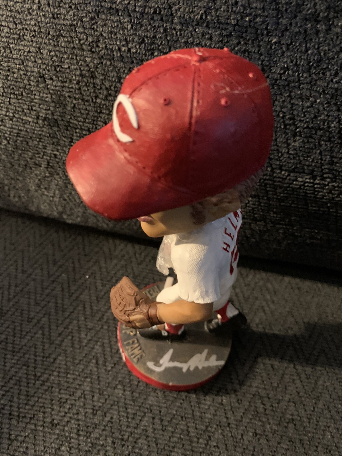CINCINNATI REDS Tommy Helms Signed BOBBLEHEAD NIB Hall Of Fame Autographed
