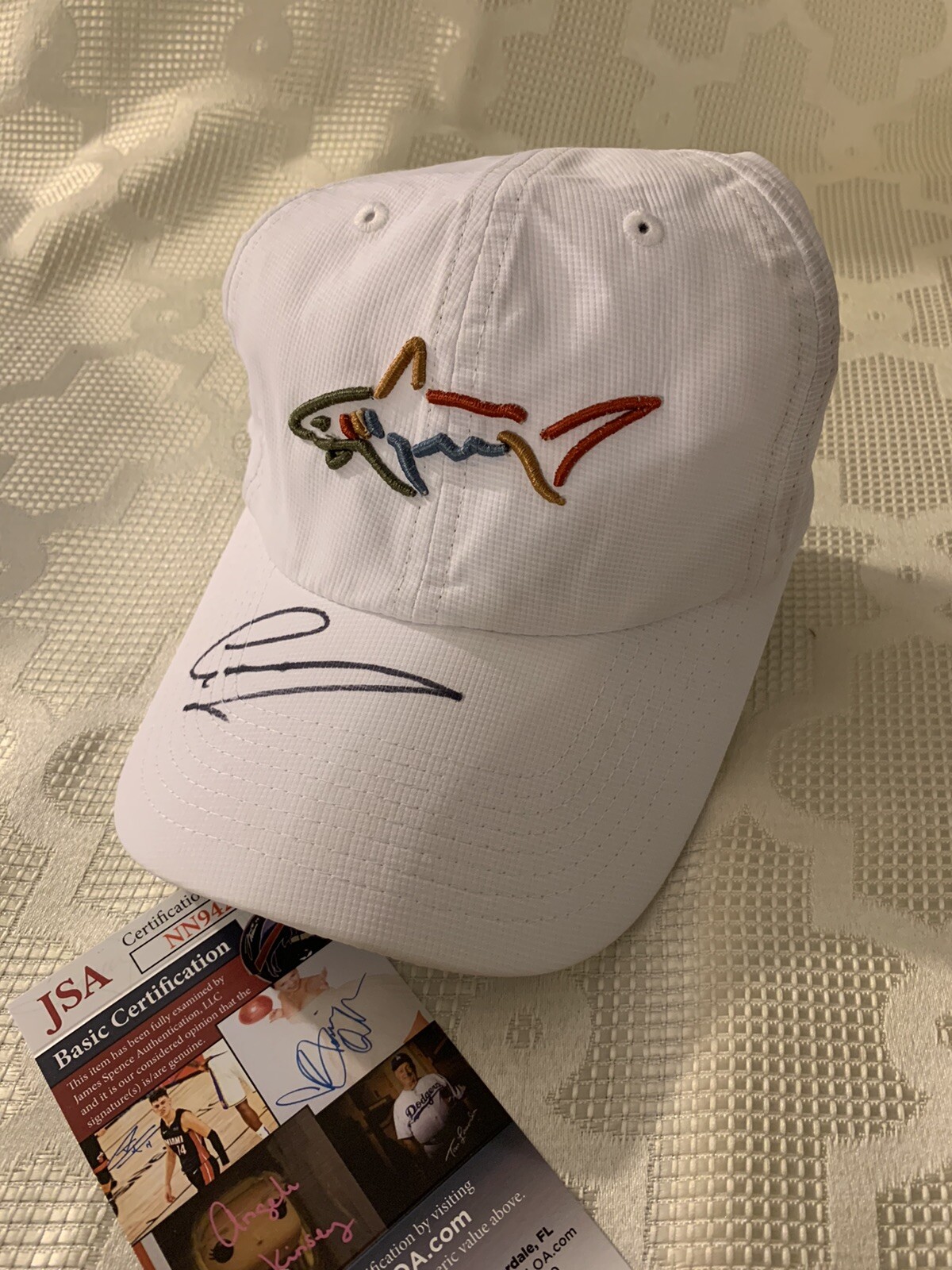 Greg Norman Signed Shark Hat Pga Tour Autographed JSA Authentication COA Rare
