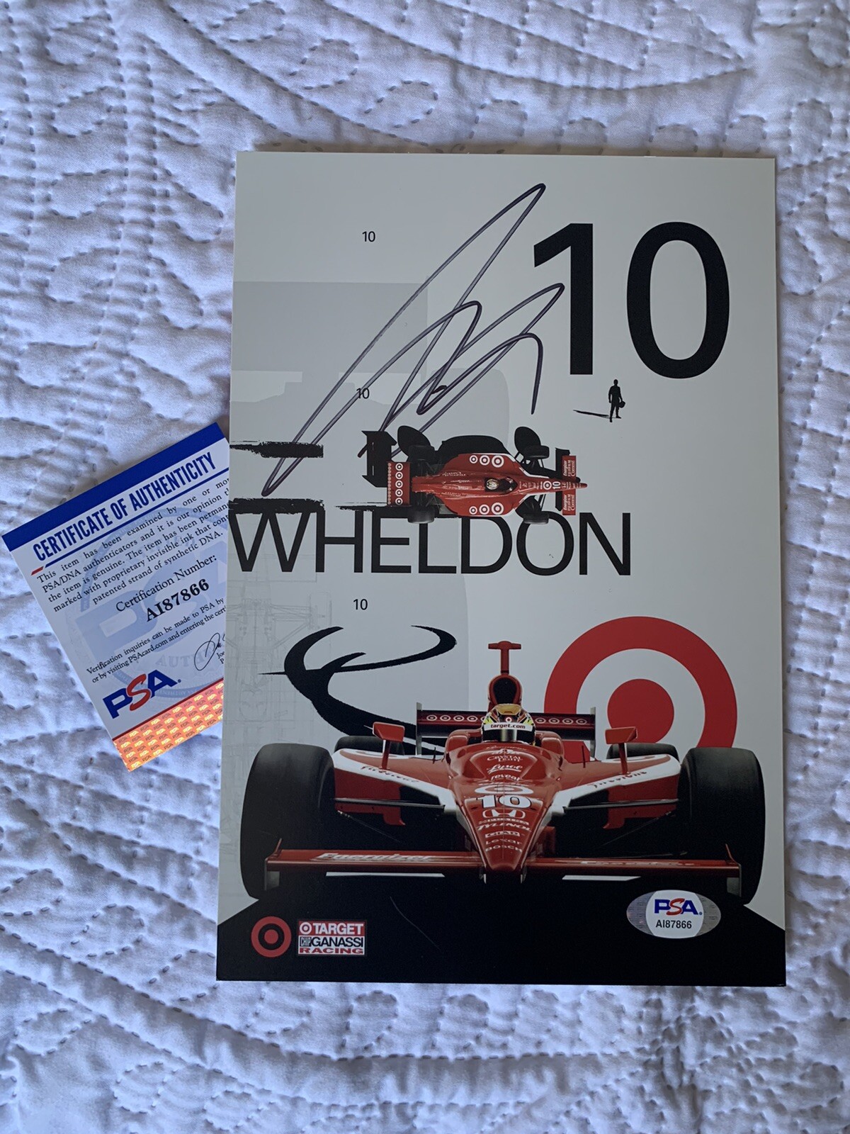 Dan Wheldon 2007 Indy Car Indianapolis 500 Promo Card PSA/DNA Authenticated COA
