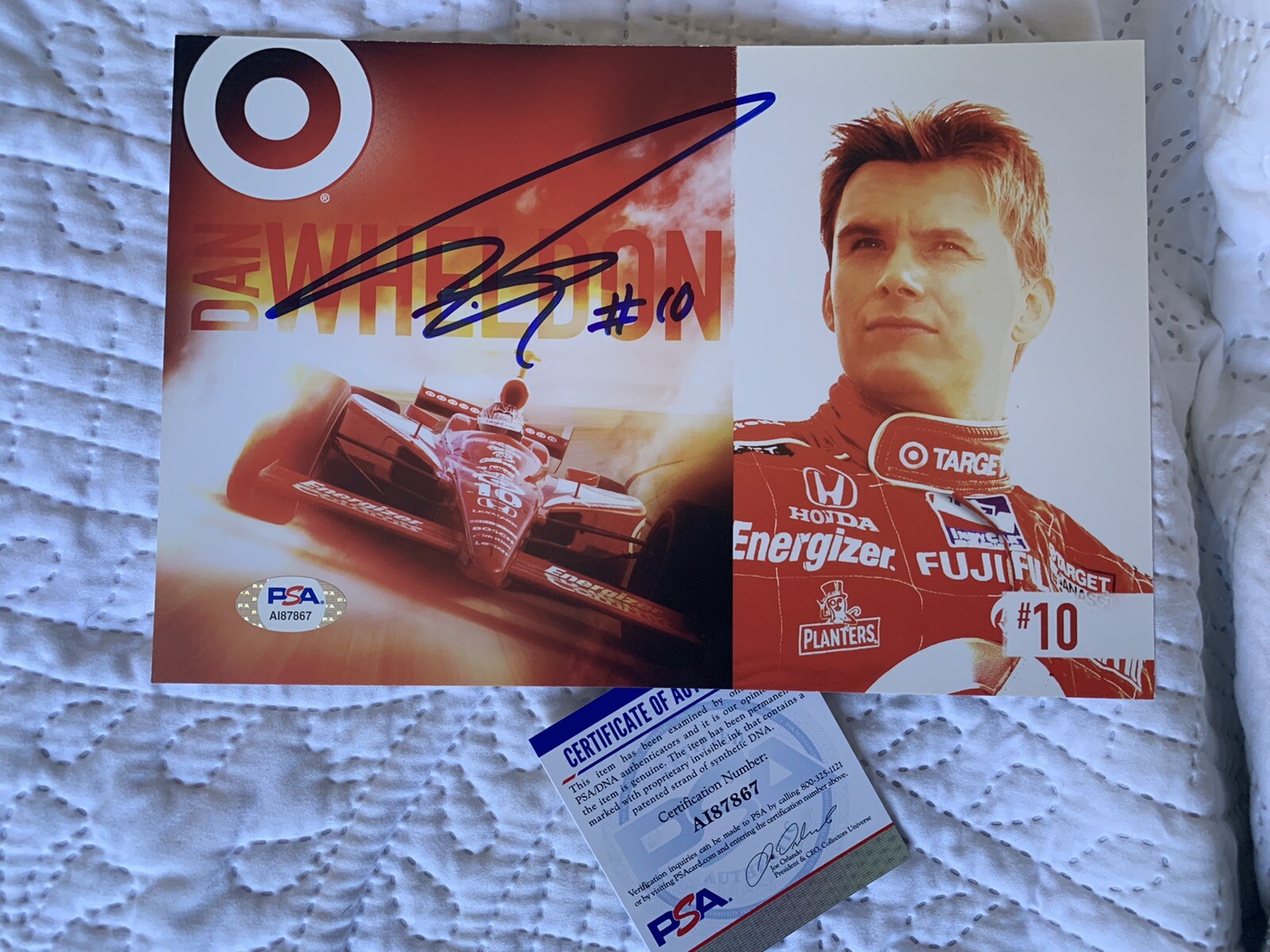 Dan Wheldon 2006 Indy Car Indianapolis 500 Promo Card PSA/DNA Authenticated COA
