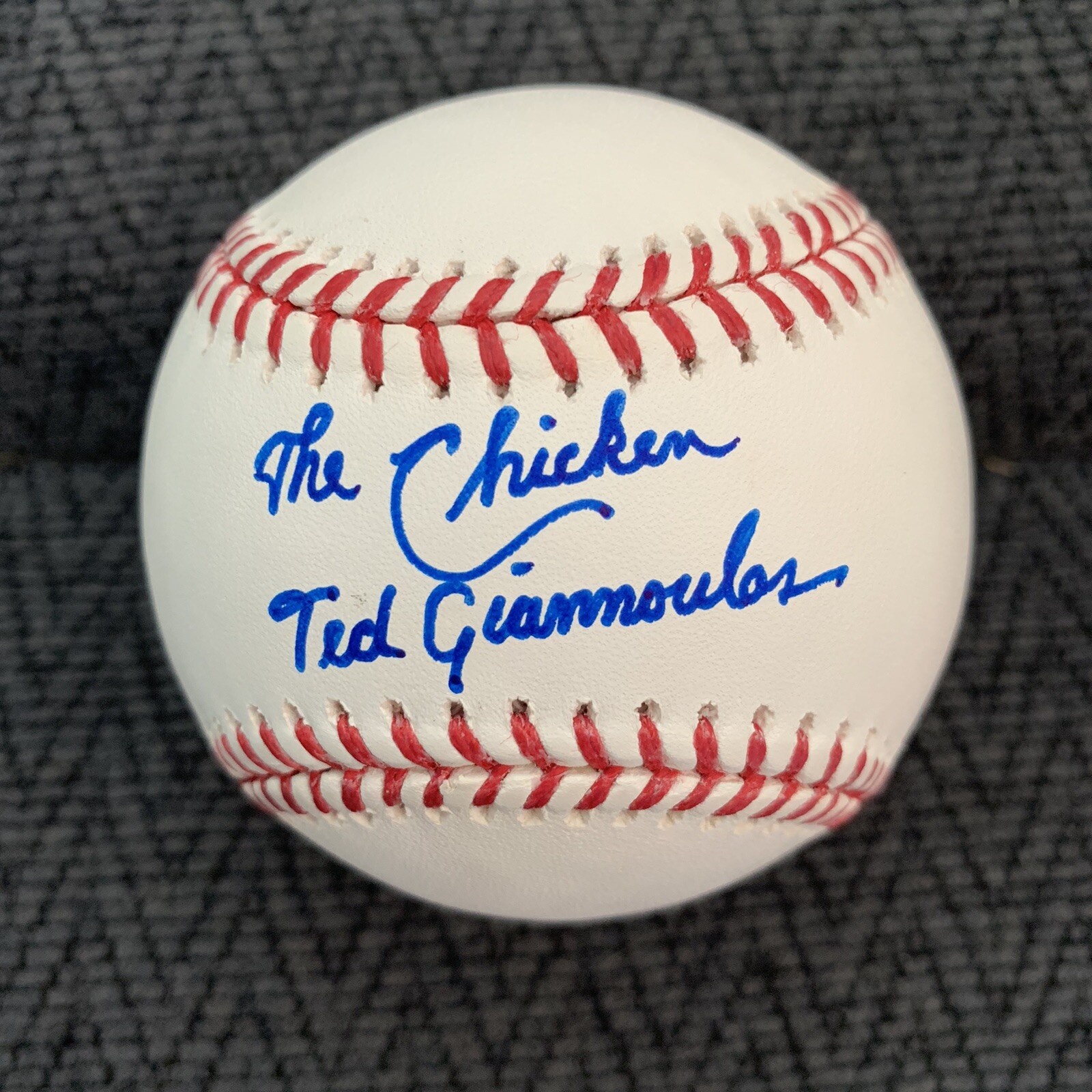 Ted Giannoulas The Famous Chicken Signed Baseball Official Rawlings ROMLB

