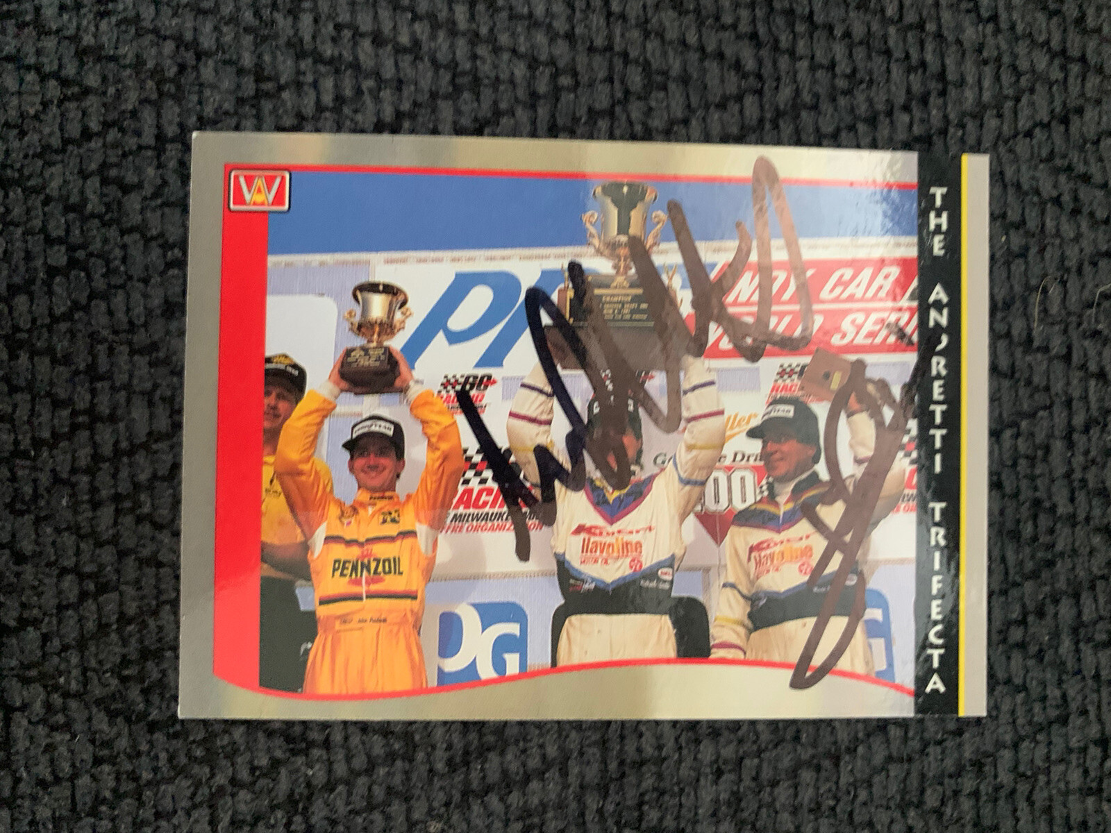 Signed Trading Card Indy 500 Car Mario & Michael Andretti Autographed
