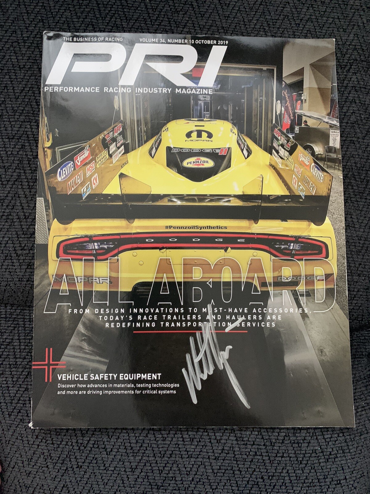 Matt Hagan Signed NHRA PRI Magazine Autographed Drag Racing Legend
