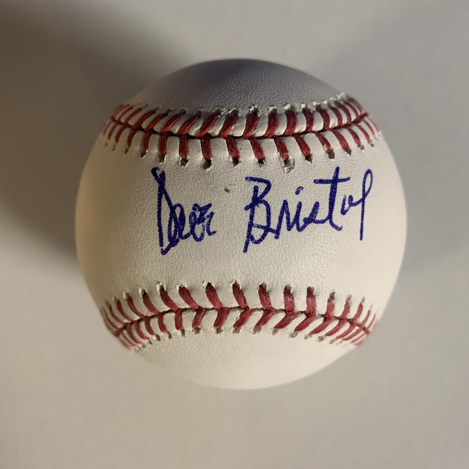 Manager Dave Bristol Signed Authentic Autographed ROMLB Baseball Cincinnati Reds
