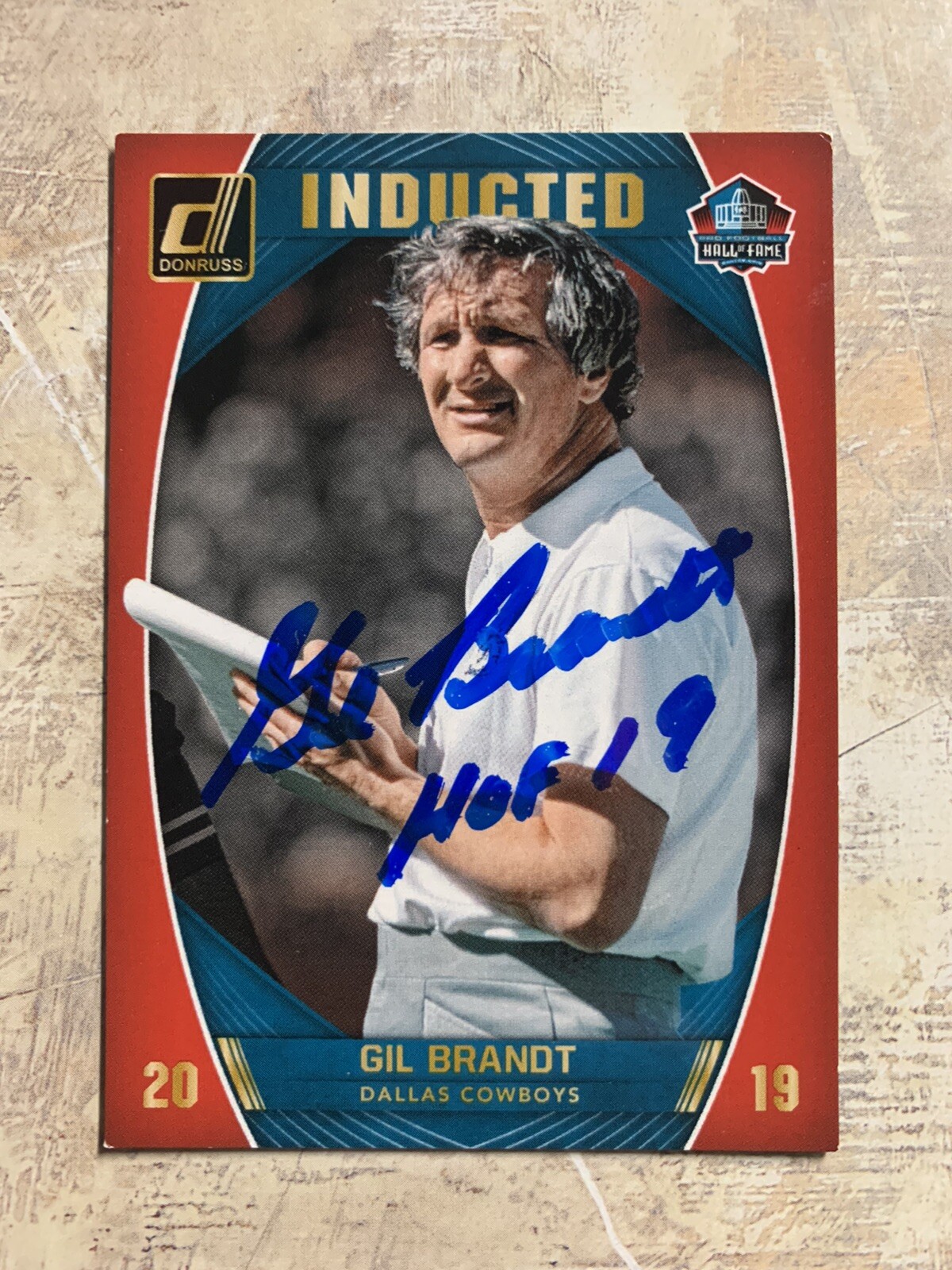 Gil Brandt Autographed Signed Trading Card Autographed Dallas Cowboys HOF 2019
