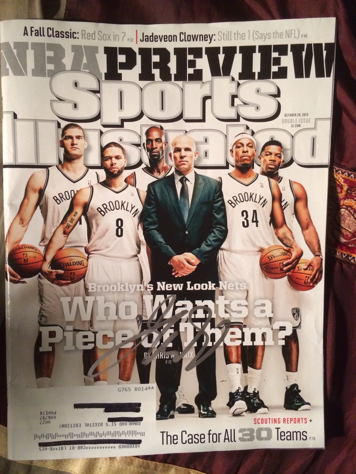 Jason Kidd Nets Signed autographed Sports Illustrated Magazine Autographed

