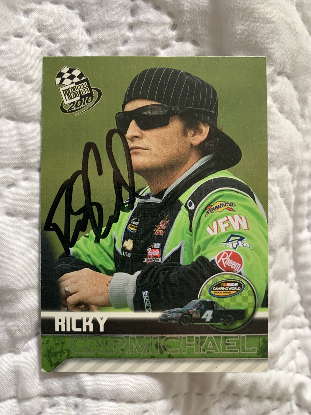 Signed Trading Card Ricky Carmichael Nascar Autographed Motocross AMA Supercross
