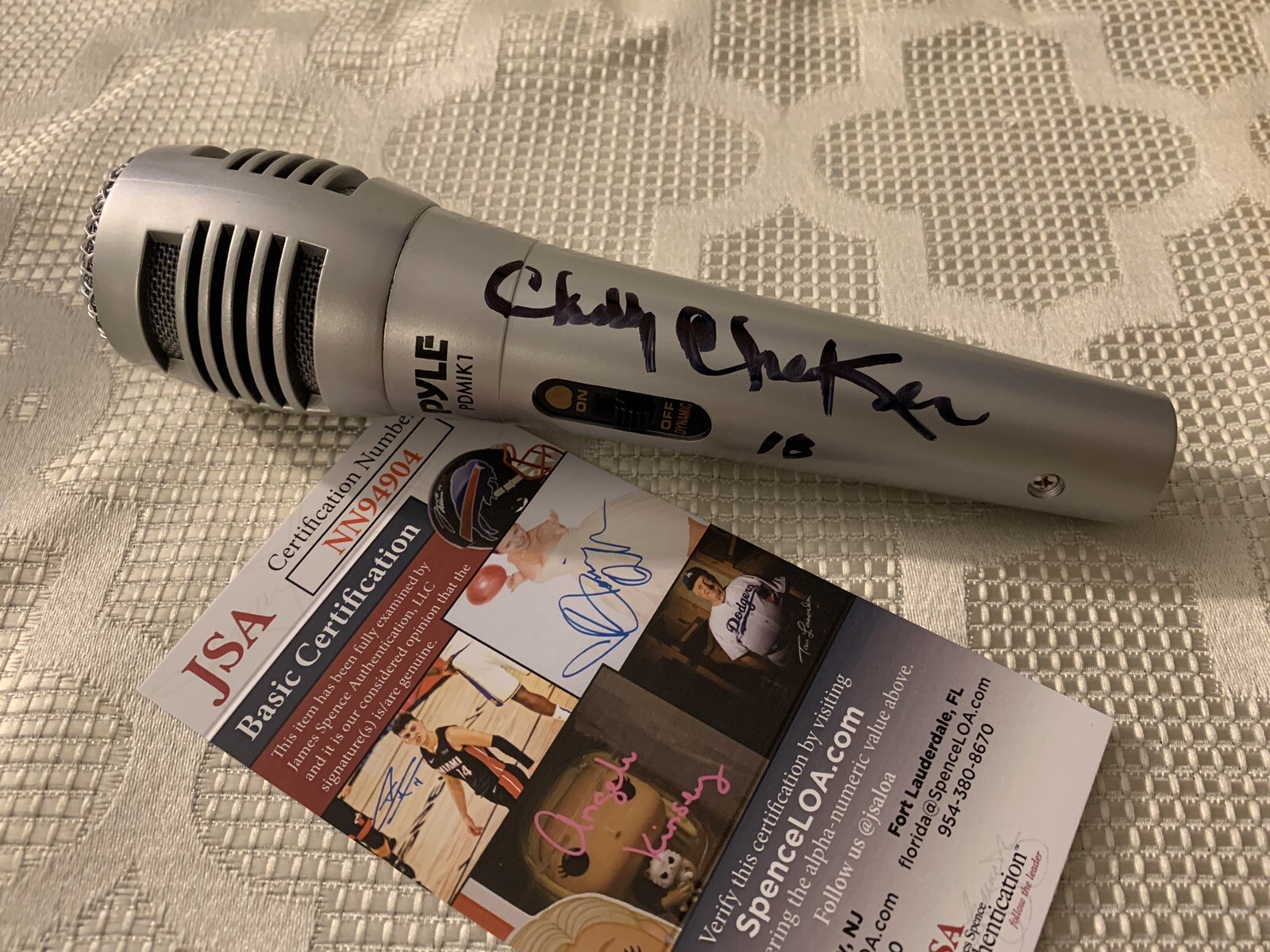 Chubby Checker Signed Mic Autographed Microphone The Twist JSA Authenticated COA
