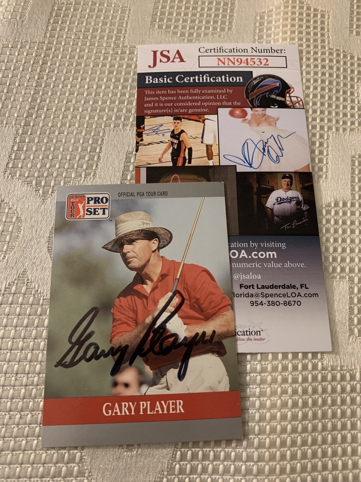 Gary Player Signed Trading Card JSA Authenticated COA 1990 Pro Set Rookie RC
