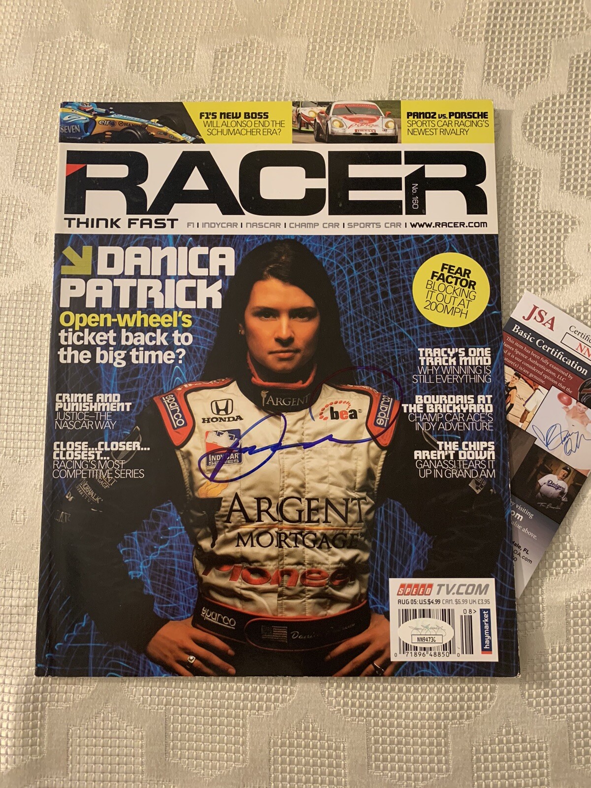 Danica Patrick Signed Magazine Indy 500 Indianapolis JSA Authentication COA
