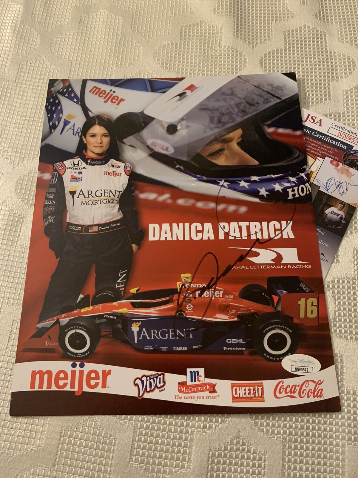 Danica Patrick Signed Indianapolis 500 Promo hero Card JSA Authenticated COA
