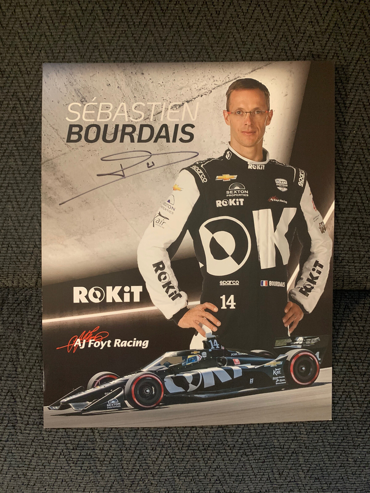 Sebastien Bourdais Indianapolis Indy 500 Signed Car Promo Card Autographed 2021
