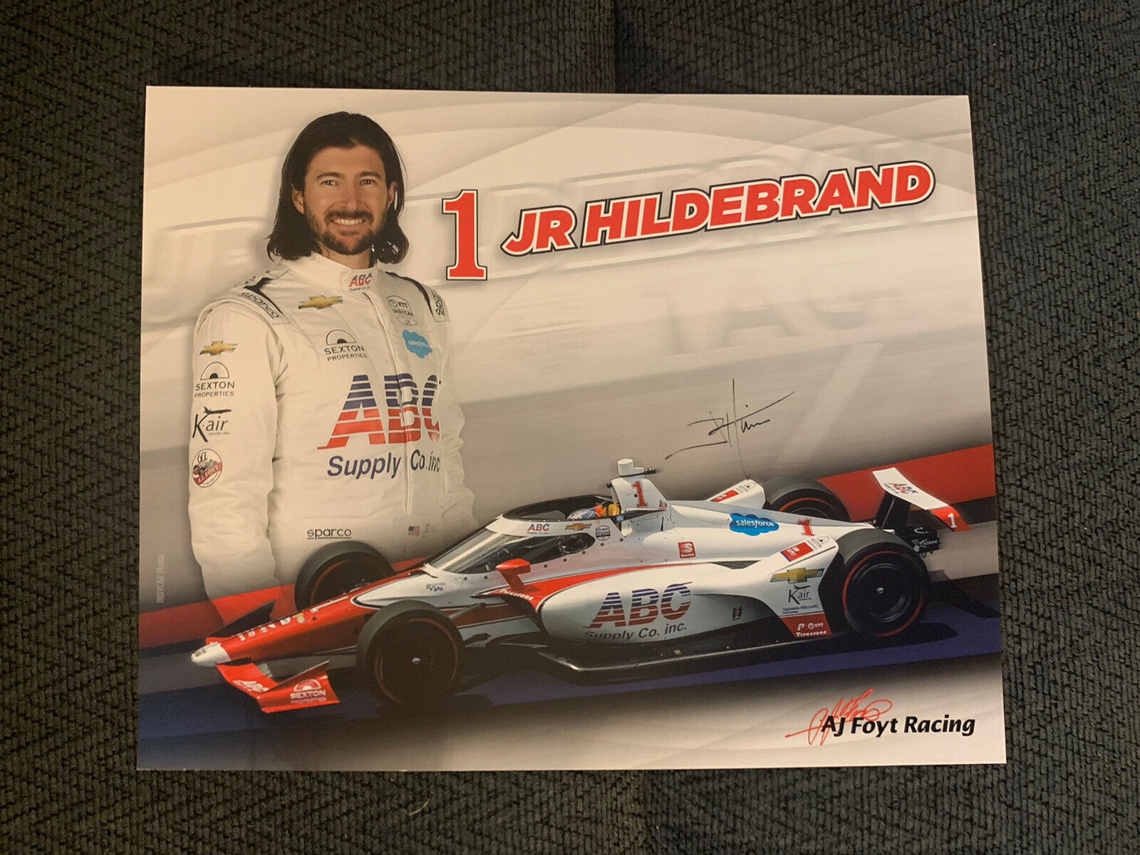 JR Hildebrand Indianapolis Indy 500 Signed Car Promo Card Autographed 2021
