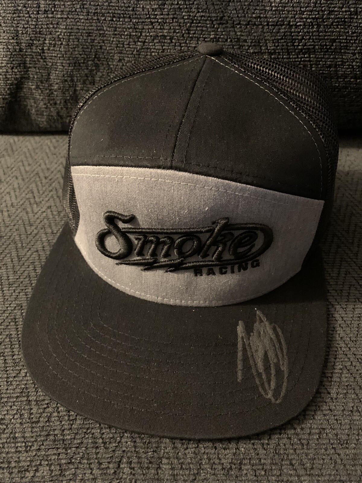 TONY STEWART HAND SIGNED SMOKE HAT RACING AUTOGRAPHED NASCAR SNAPBACK COLLECTIBLE MEMORABILIA