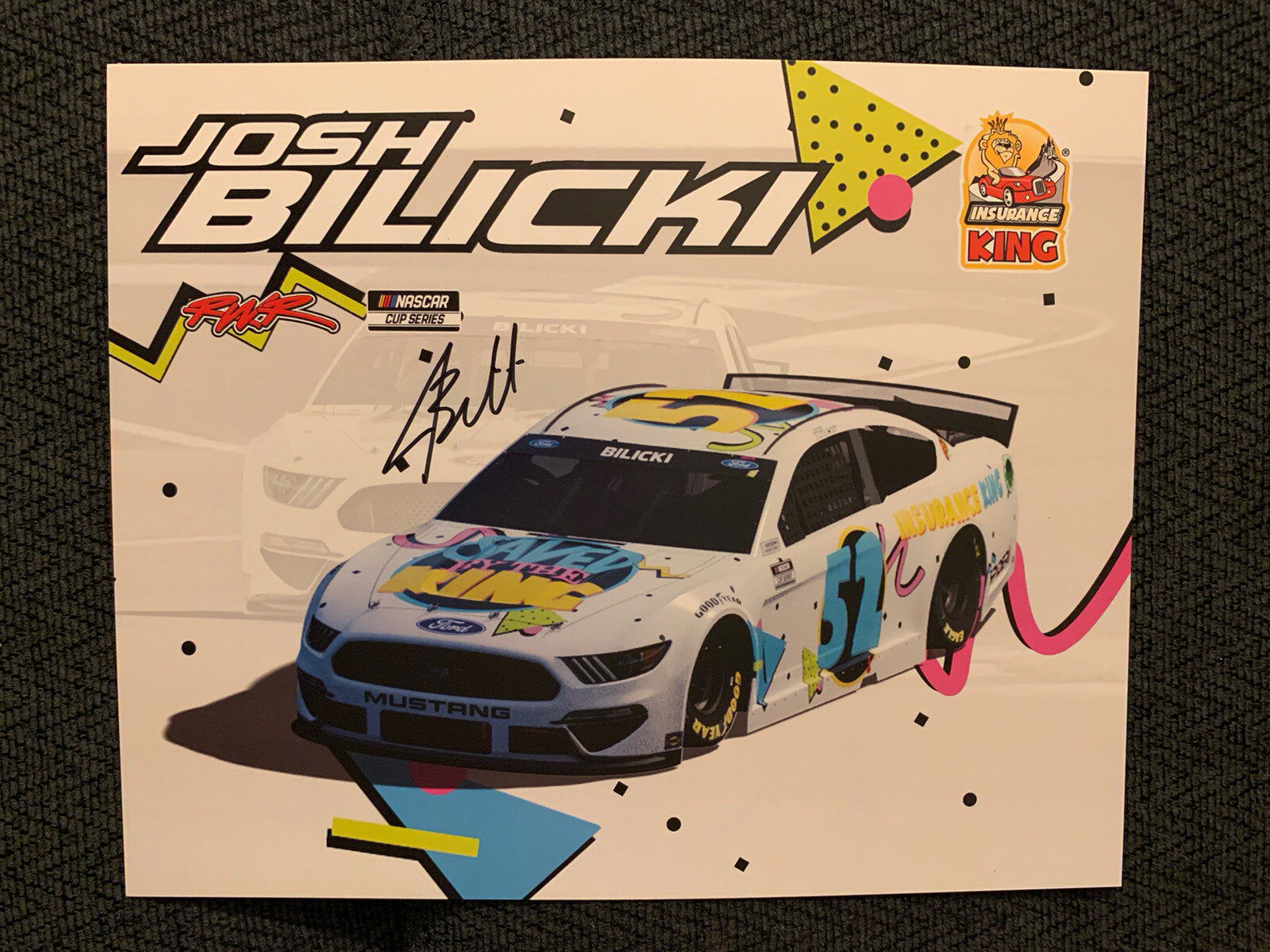 Josh Blicki Signed Promo Hero Card Nascar Autographed 2021

